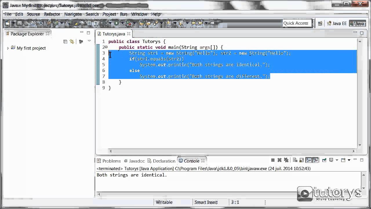 How to apply String object methods in Java?