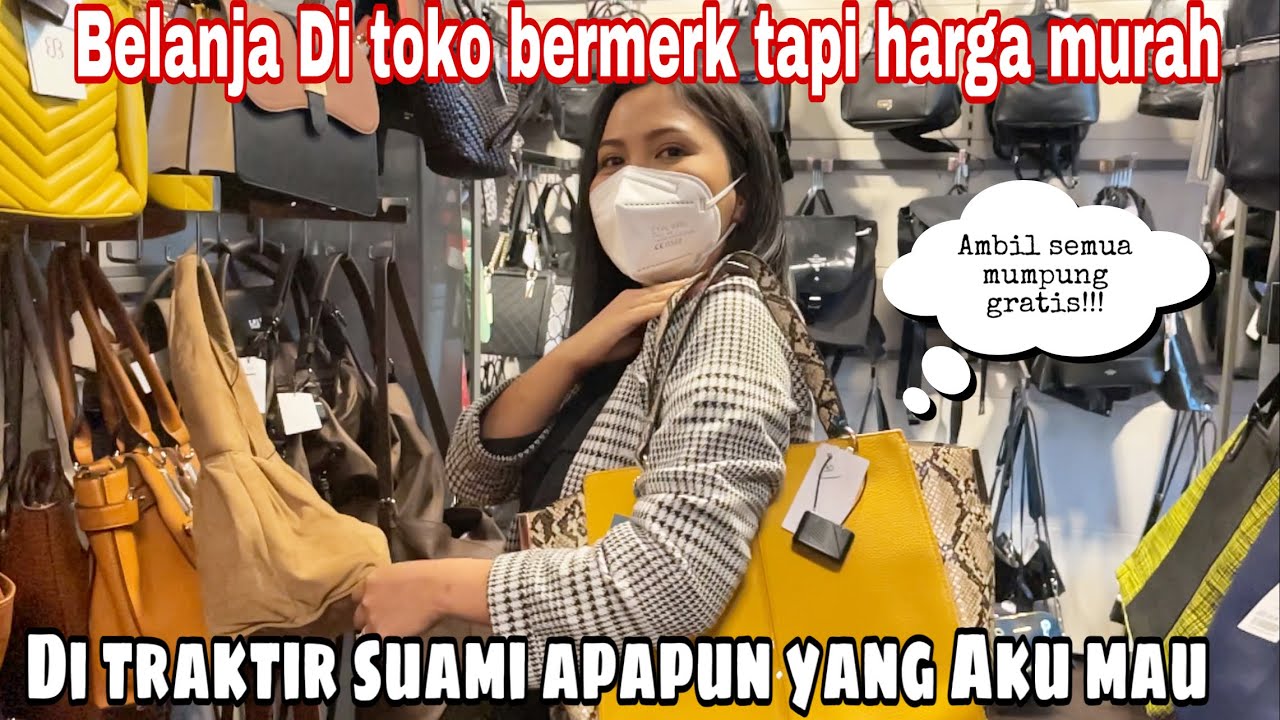 BELANJA DI TOKO BERMERK TAPI HARGA MURAH || DI TRAKTIR SUAMI APAPUN YANG AKU MAU