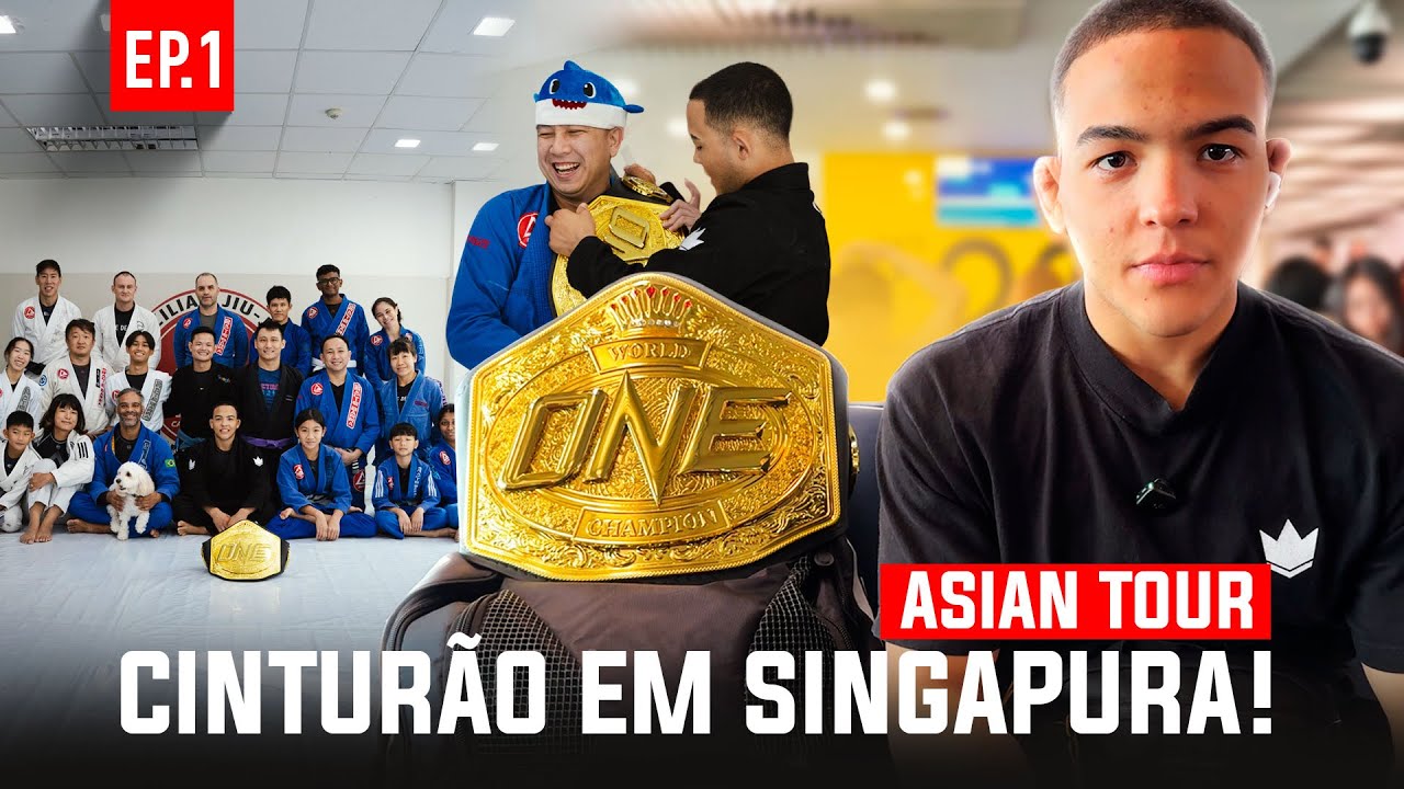 Levei Meu Cinturão do ONE Championship Para Singapura! Viagem e Seminário – Asian Tour Ep. 1