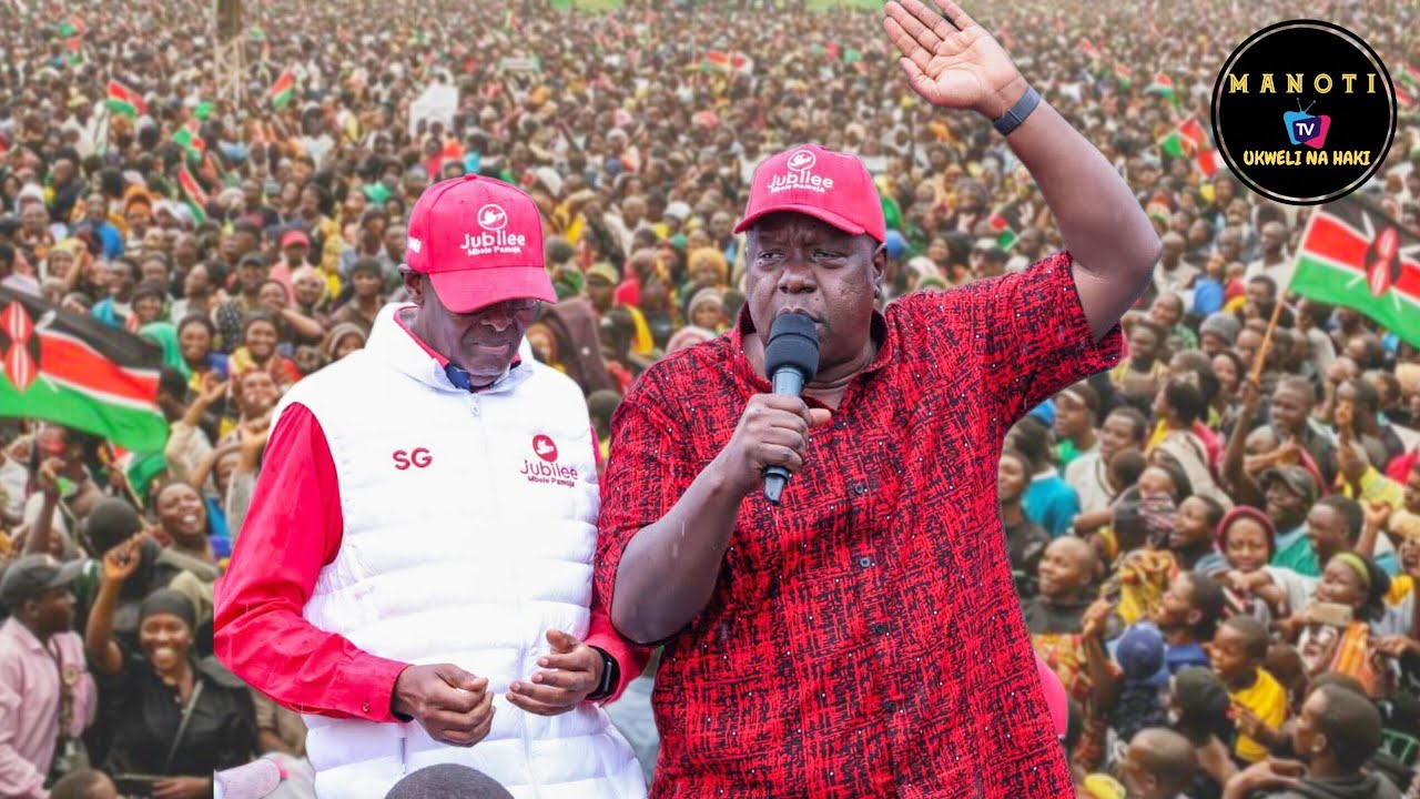 Watch Matiang'i & Uhuru's Jubilee party brigade roaring 'Kasongo WANTAM' in Nakuru city
