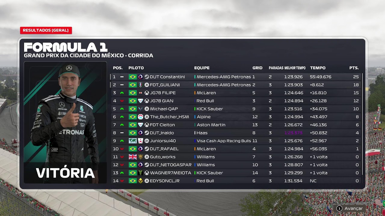 Ultima Etapa - Liga JG78 - Mexico - F1 25