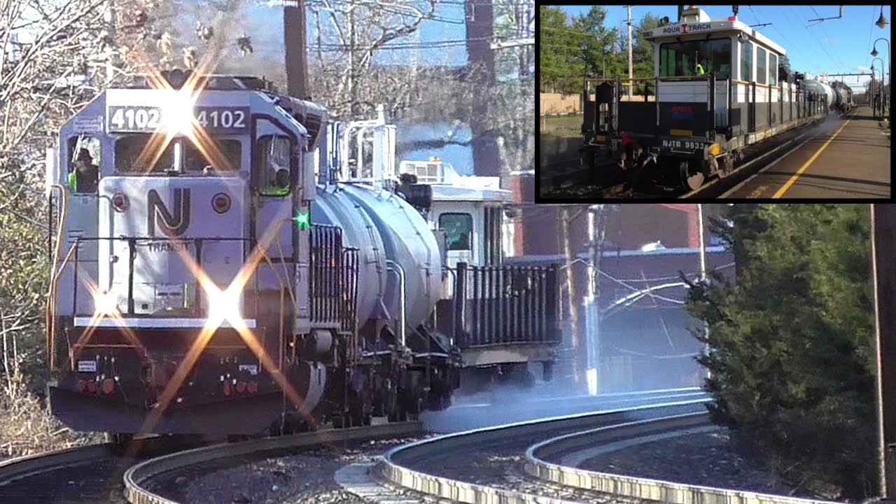 The NJ Transit AquaTrack Train Along the Morristown Line