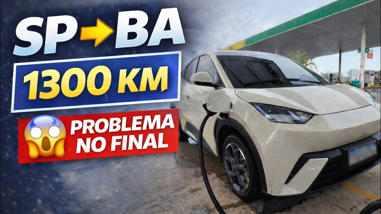 VIAJEI de CARRO ELÉTRICO de SP x BA ⚡ 1.445 km de BYD Dolphin Mini | Quase não cheguei 😱