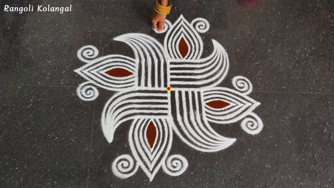 Thaipusam Special Simple Kolam | 3*3 Thai Madham Padi Kolam Design | Muggulu | Rangoli Kolangal
