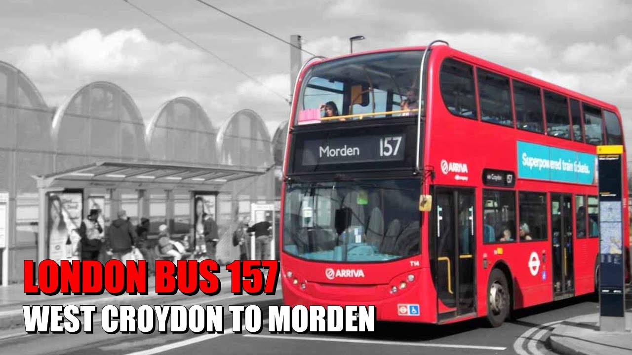 Morning London Bus Journey - Route 157 Full Journey From West Croydon To Morden