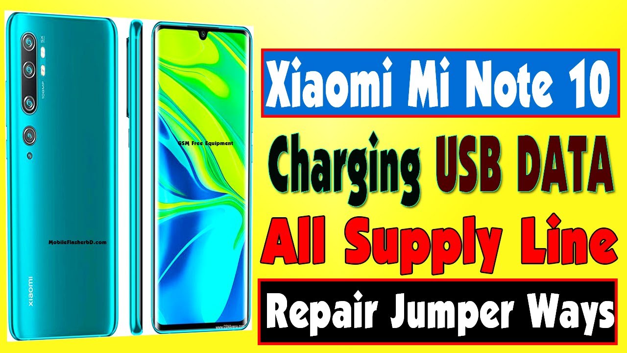 Xiaomi Mi Note 10 NOT Charging USB DATA Problem Repair Jumper Ways  #GSM_Free_Equipment
