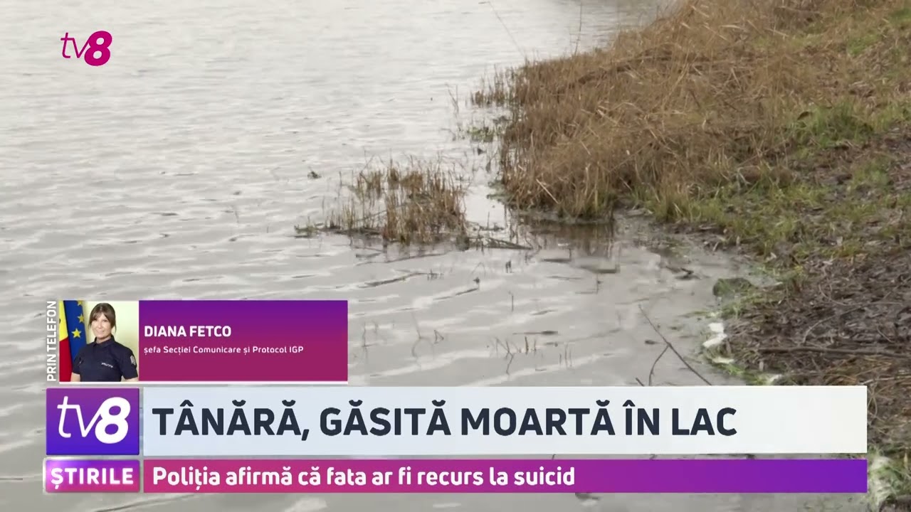 Tânără, găsită moartă în lac. Poliția afirmă că fata ar fi recurs la suicid