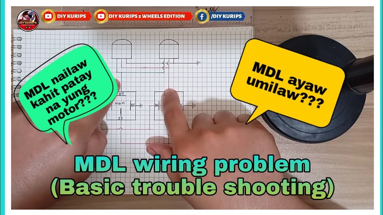 Moto Vlog 87 - Mini driving light wiring problem (Basic trouble shooting)
