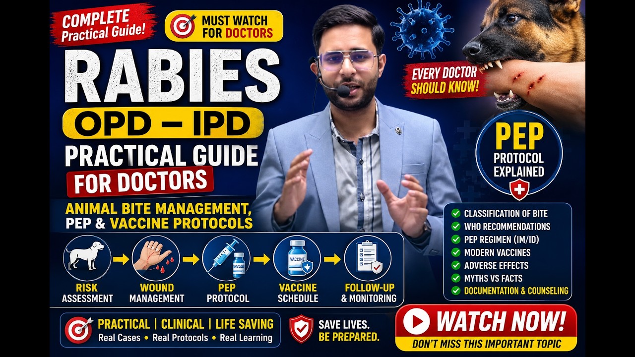 Rabies OPD–IPD Practical Guide for Doctors | Animal Bite Management, PEP & Vaccine Protocols