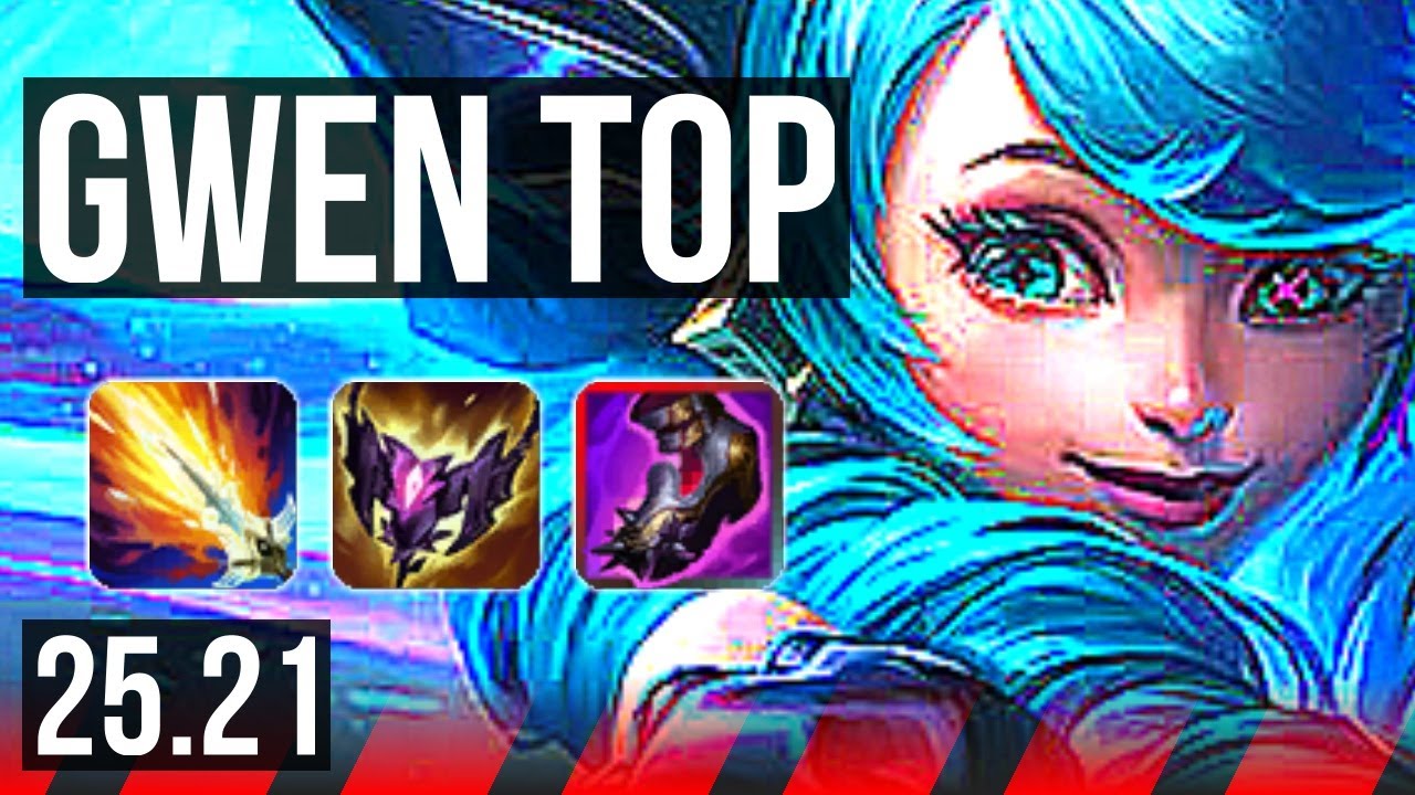 GWEN vs DARIUS (TOP) | 11/1/4, 6 solo kills, Legendary | EUW Master | 25.21