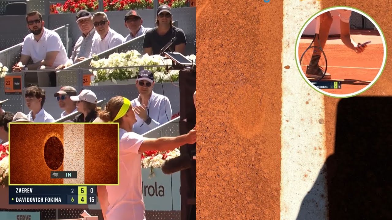 Players don't trust the electronic line calling system on clay. The proof with Zverev in Madrid