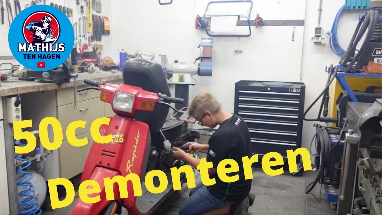 50cc demonteren van de Rapido scooter van Mastermilo