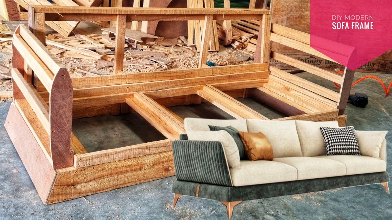 how to make modern sofa frame #diy sofa