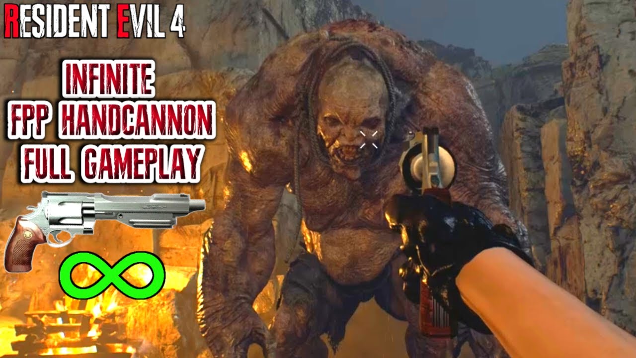 INFINITE HANDCANNON ONLY!! First Person Mode Full Gameplay - Resident Evil 4 Remake