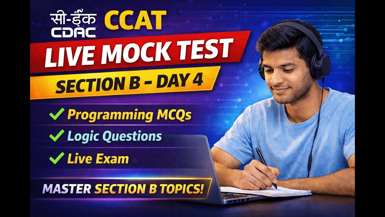 CCAT Live Mock Test – Section B   Day 4 | Live Mock Test for February 2026  Batch