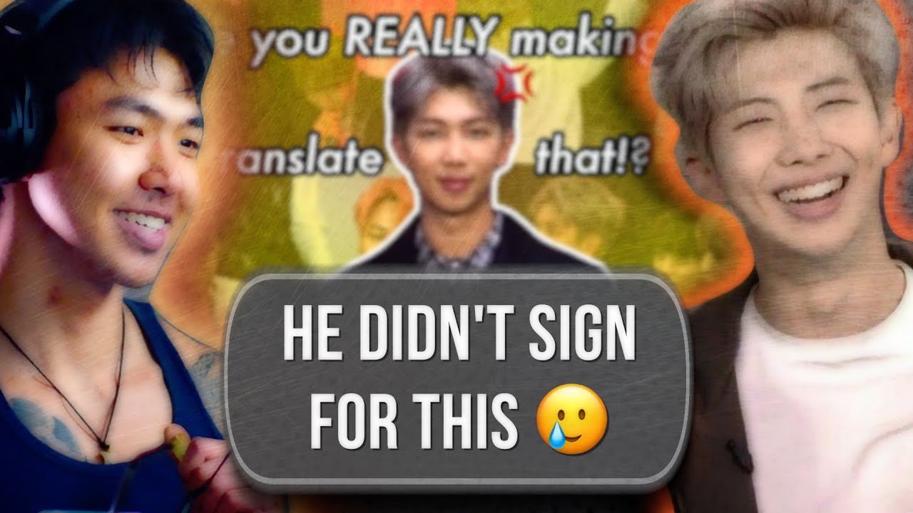 when namjoon is so done being the translator of the group