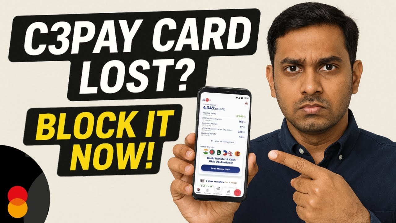 Lost Your C3Pay Card in UAE? Here's How to Block It Instantly Using the App | realbipuldas