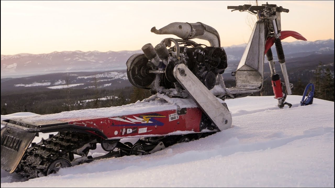 Building a Snow Bike Kit for 500cc Snowmobile Powered Scooter!