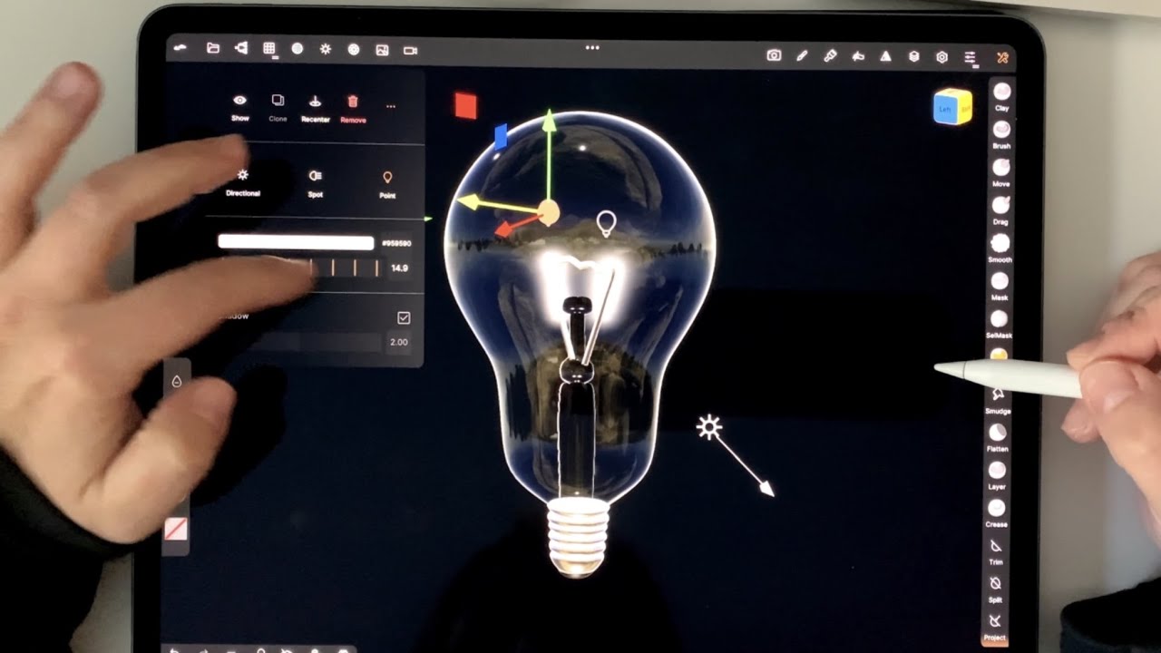 Sculpting a Light Bulb in Nomad Sculpt + Procreate Animation