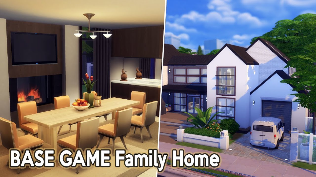 BASE GAME Family Home | Stop Motion Build | The Sims 4 | No CC