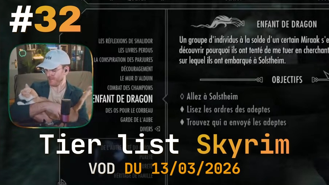 🔴 JE FAIS ET JE TIER LIST TOUTES les QUETES ! #skyrim