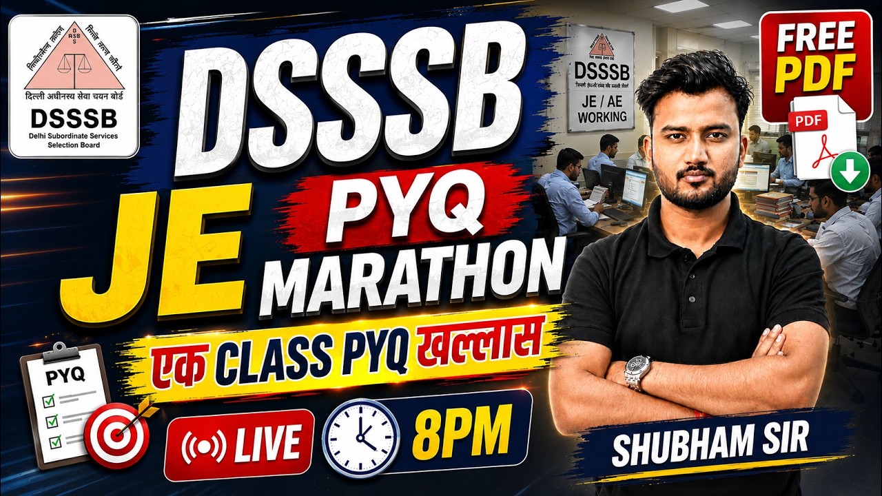 DSSSB JE PYQ Marathon 2026 | One Shot Previous Year Questions | Civil Engineering | Part-2