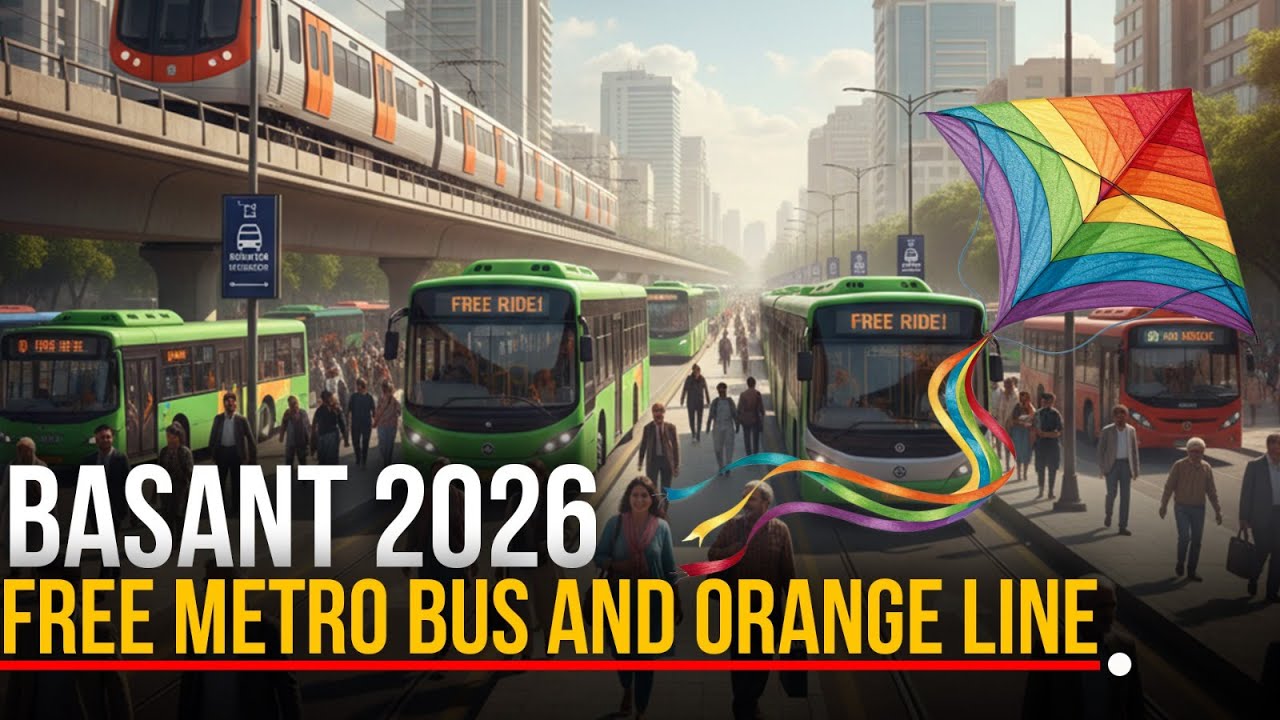 Basant 2026 Free Metro Bus and Orange Line in Lahore
