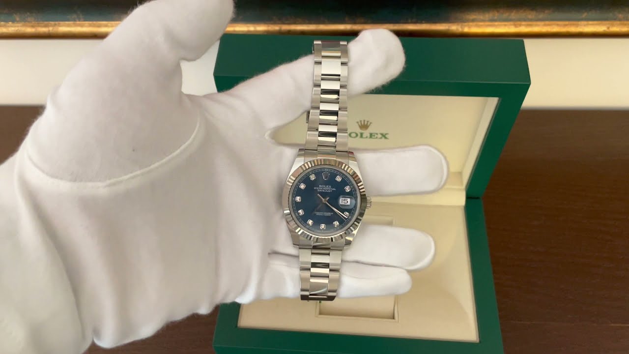 New Rolex Datejust 126334G blue dial with diamonds watch 2022