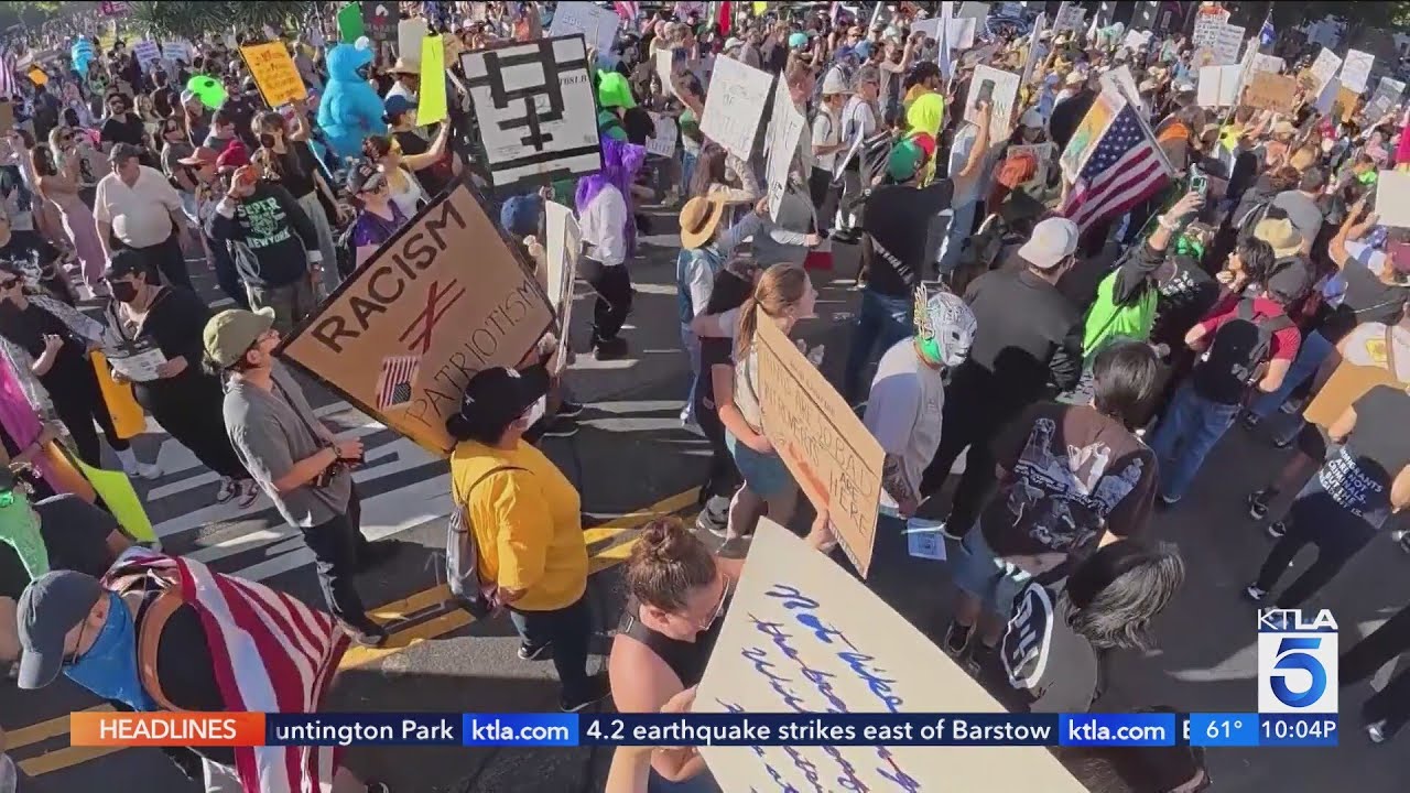 Gates installed on 101 Freeway ramps ahead of &lsquo;No Kings&rsquo; protest in Los Angeles