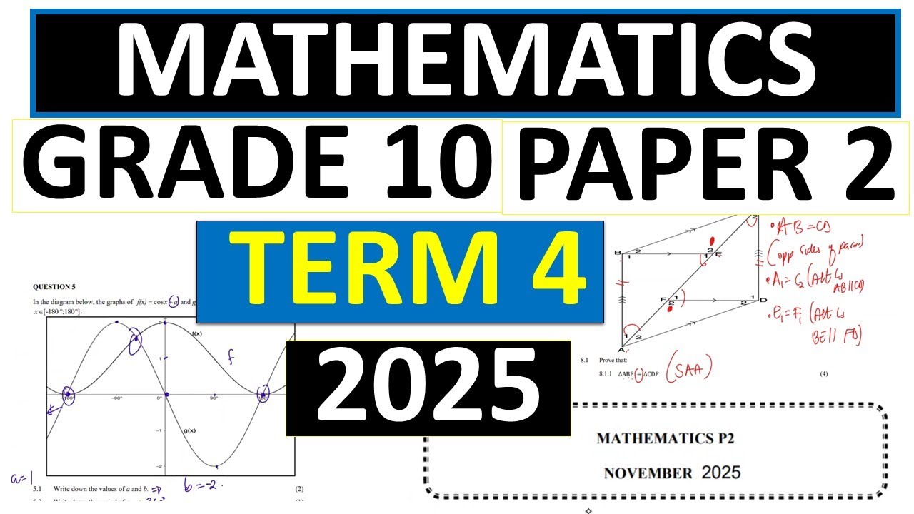 MATHEMATICS GRADE 10 PAPER 2 TERM 4 EXAMS MEMO/PREP THUNDEREDUC GRADE 10 MATHEMATICS P.2 MEMO/PREP