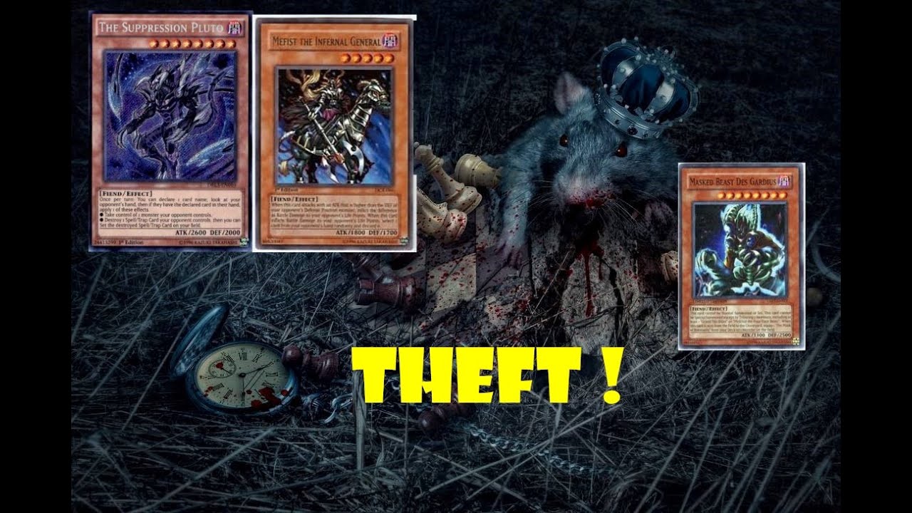(YGOPRO)mefist the infernal general,The Suppression Pluto, Dark World,masked beast des gardius