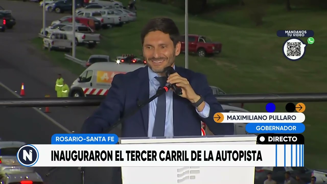 Inauguraron el tercer carril de la Autopista Rosario - Santa Fe | TELEFE ROSARIO