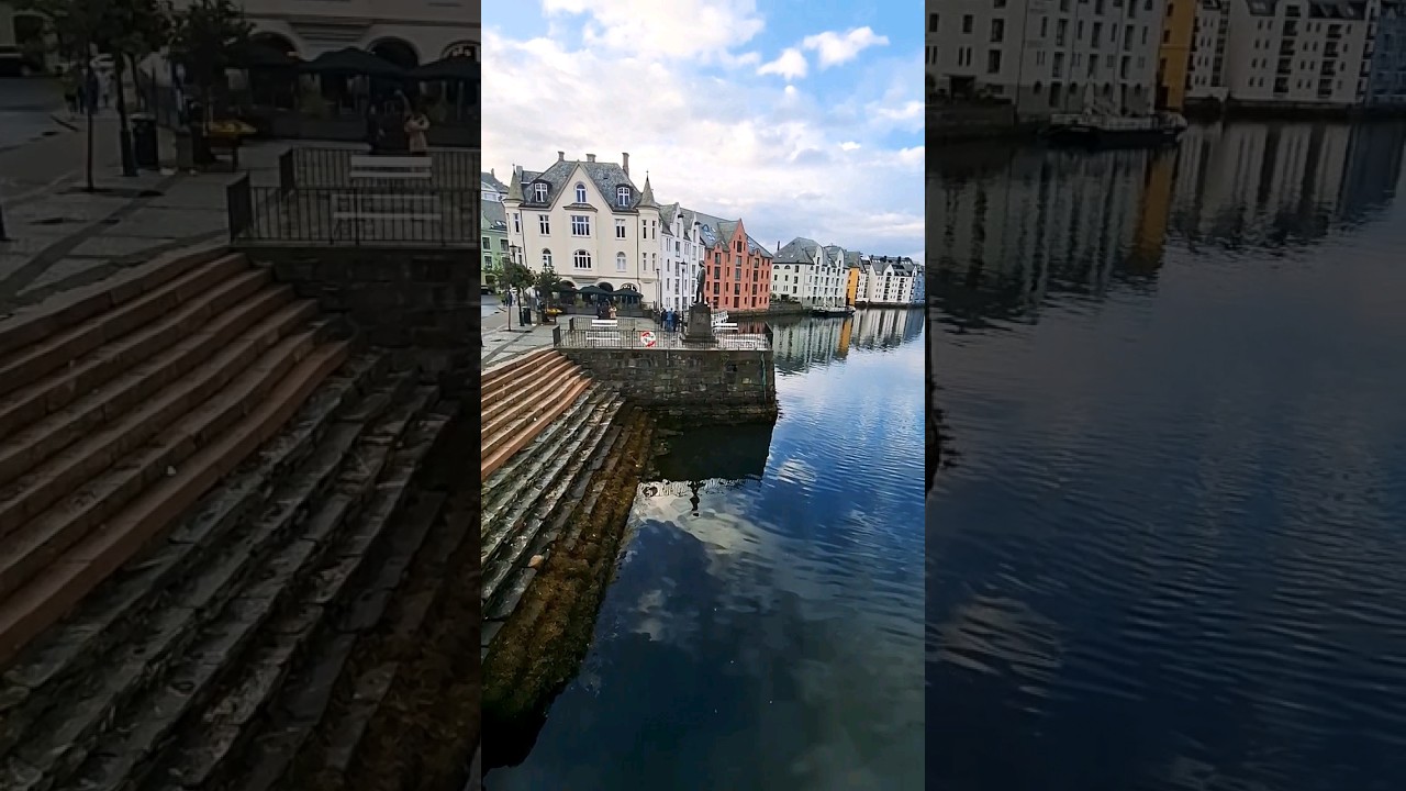 Алесунд канала #&aring;lesund #center #norway #very #beautiful #city #travel #camperlife #amazing #place