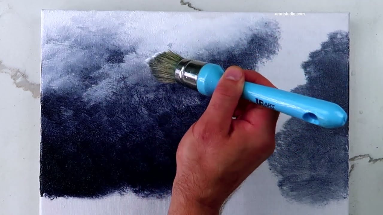 Mastering Majestic Waterfalls: Acrylic Landscape Painting Techniques that Bring Blue Trees to Life!