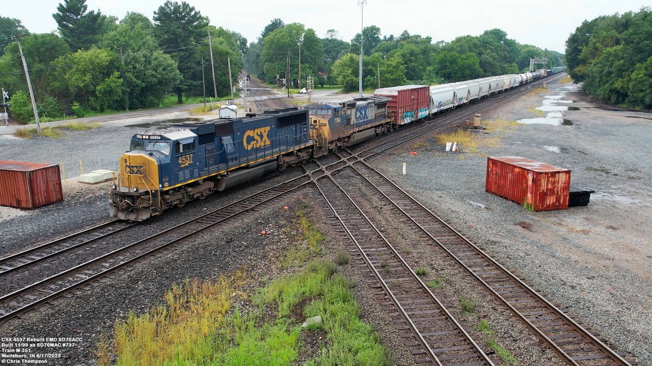 CSX/CN Compilation from Wellsboro, IN area, 8/17/2023