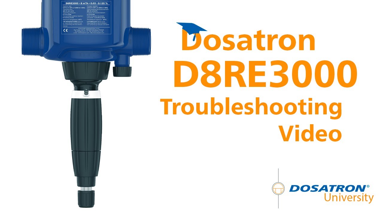 Dosatron D8RE3000 - 40 GPM Troubleshooting Video