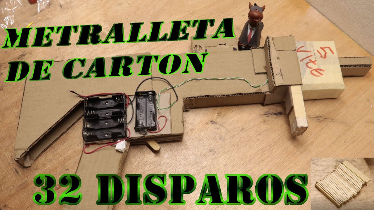 METRALLETA DE PALITOS DE PALETA CON CARTON