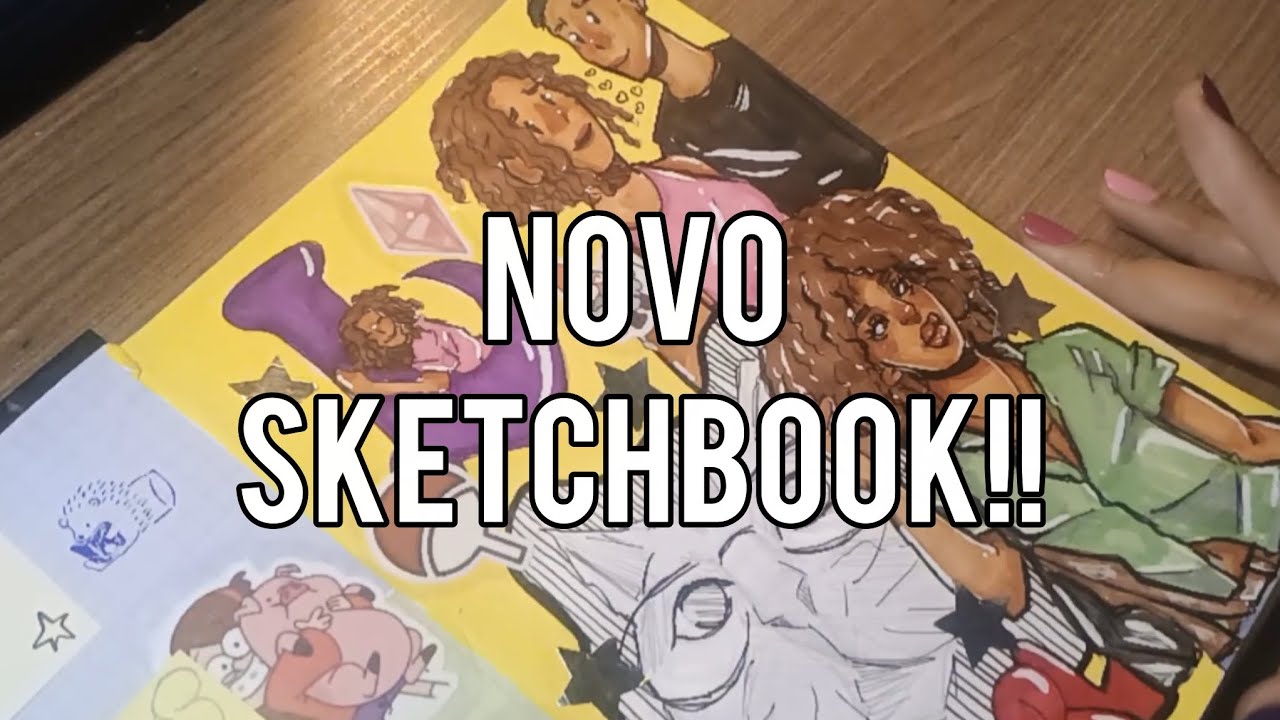 DESENHE COMIGO (edição: sketchbook novo, presentinhos que ganhei e muuuuito desenho)