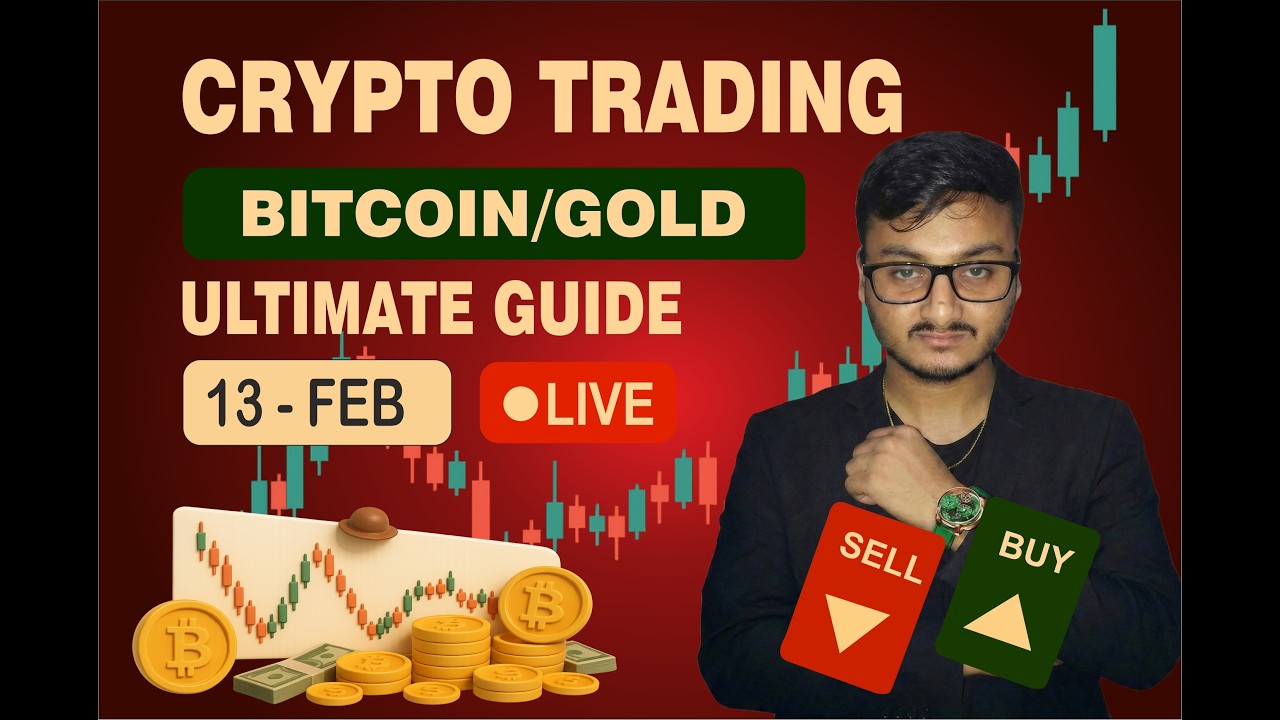 LIVE 🔴 Bitcoin & Gold Analysis | Price Action & Scalping | 13 Feb 2026 | #goldanalysis #btc