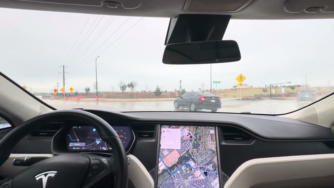 2018 Tesla Model S Full Self Driving in the rain on HW3 and general thoughts/rambling