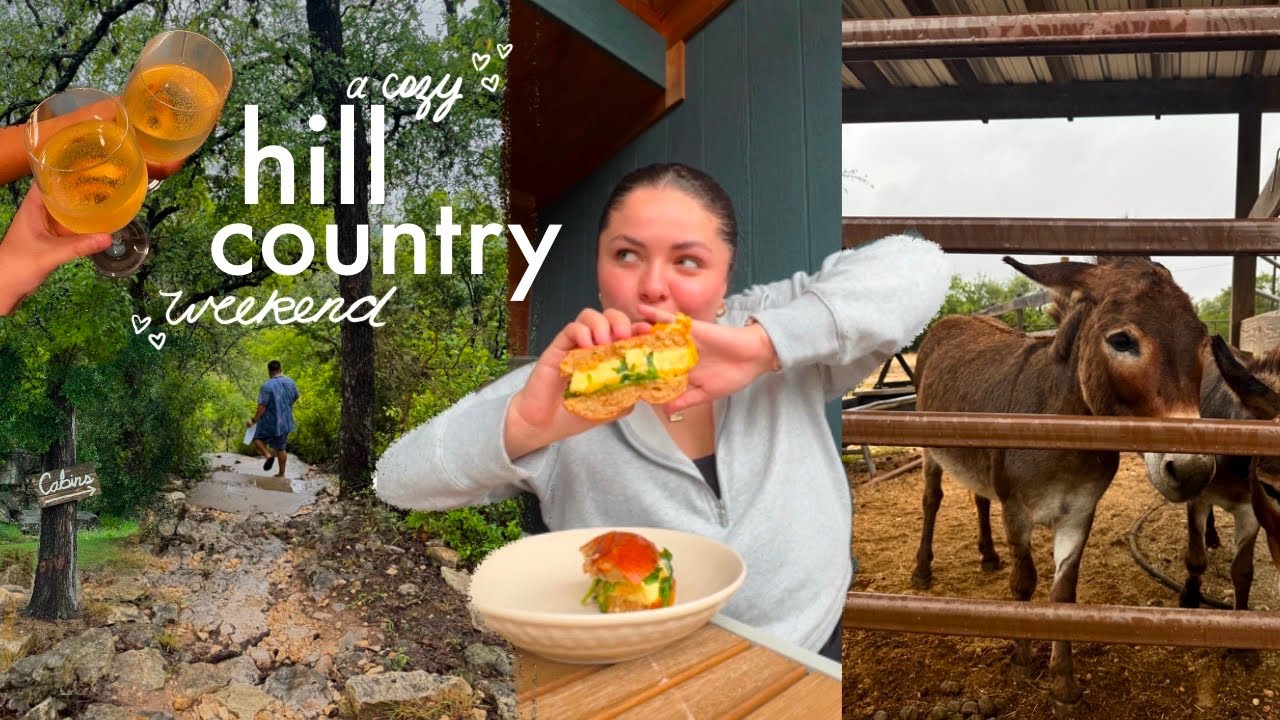 a cozy, rainy weekend on a farm in dripping springs, tx | travel vlog