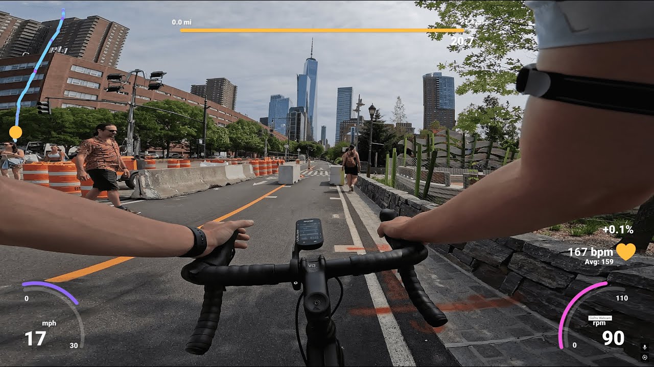 cycling from the george washington bridge to world trade center