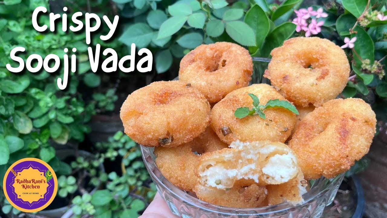 Crispy Sooji Vada | Instant Sooji Vada Recipe | Easy 5 min snacks recipe | No Onion No Garlic