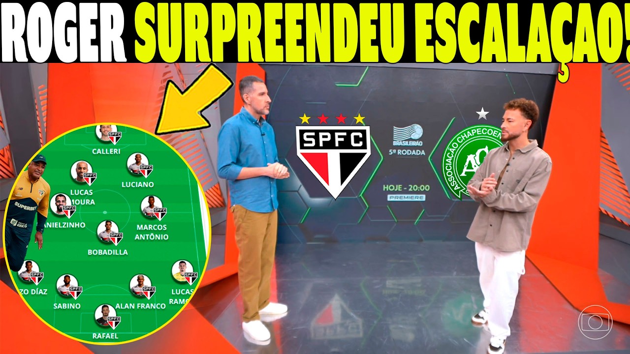 GLOBO ESPORTE SÃO PAULO!! CONFIRMOU A ESCALAÇÃO DO SÃO PAULO! ROGER FAZ MUDANÇAS! NOTICIAS SÃO PAULO