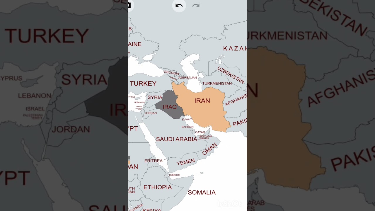 Iraq & Iran Map
