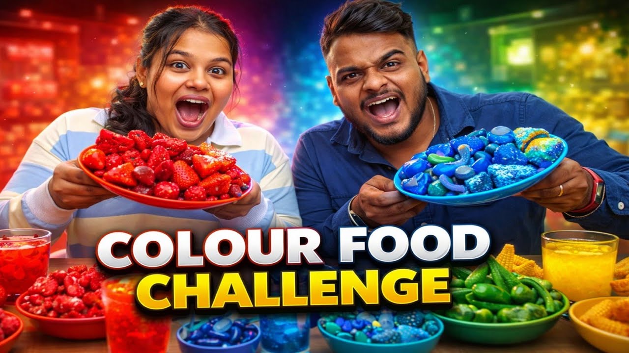 FOOD COLOUR CHALLENGE w/ GIRLFRIEND 🥳🫠 #challenge 