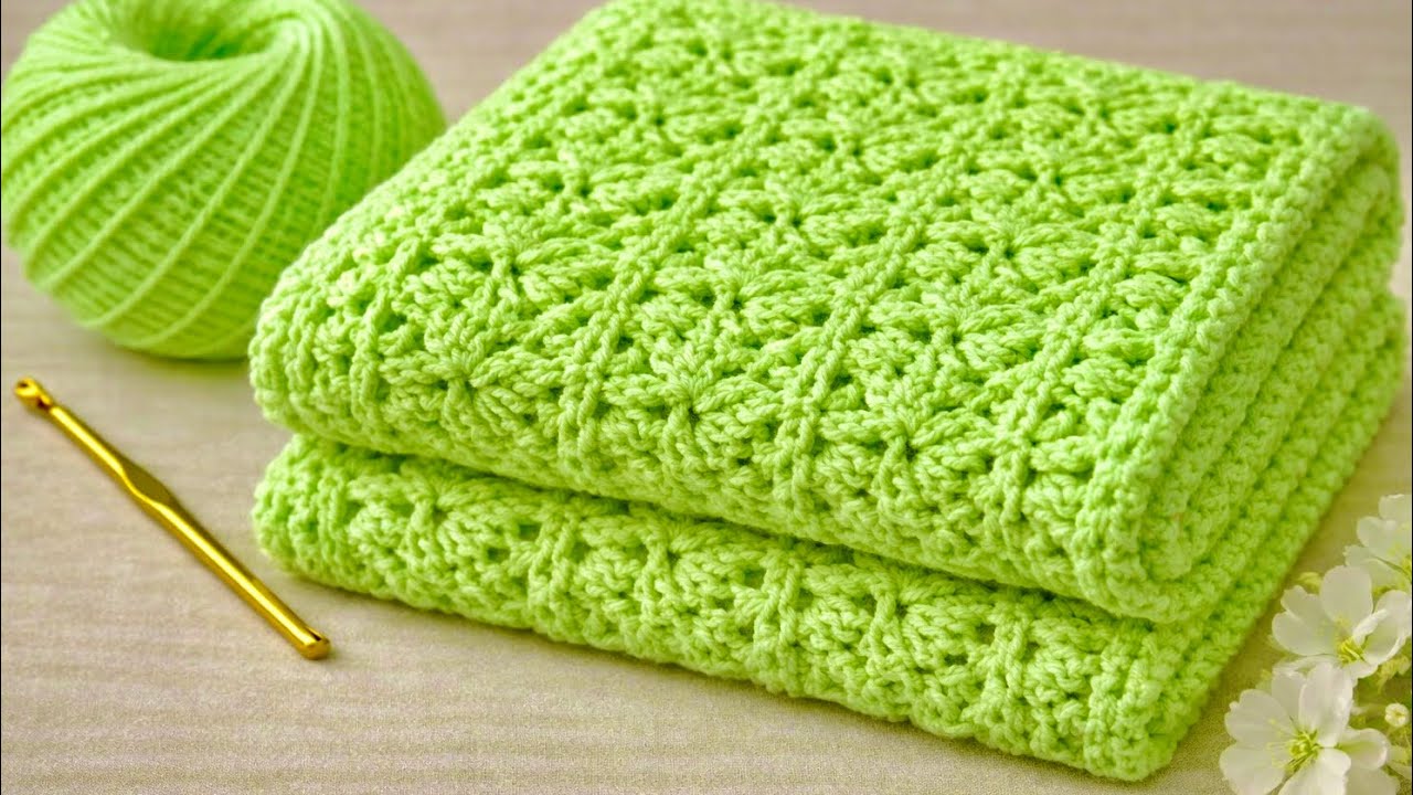 EASY Crochet Stitch for Warm Blanket,Shawl, Scarf & Cardigan❤️New Crochet Pattern