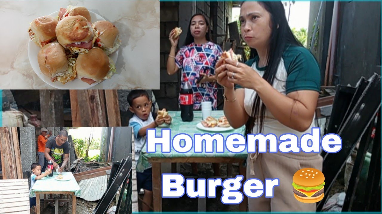 Gumawa kami ng Burger na Pameryenda sa nag Tatrabaho kana ni Ninay na Bahay