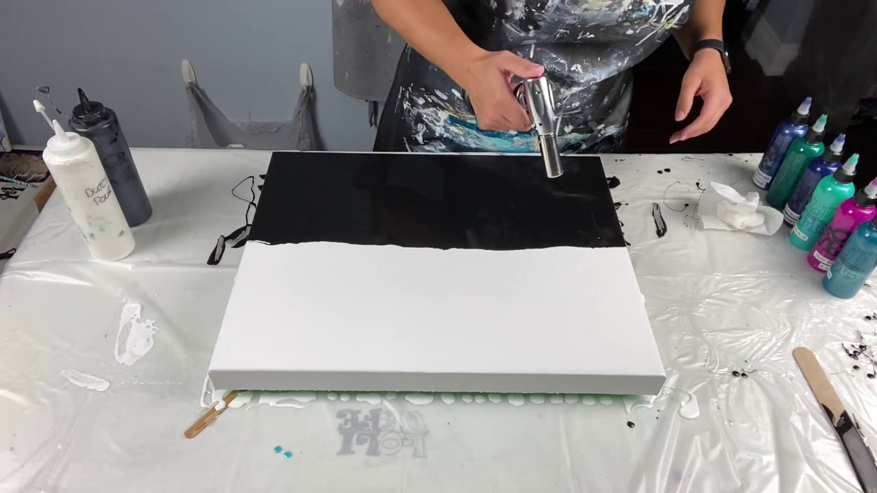 # 254 - Colour Split - Acrylic Pour Painting | Dutch Pour