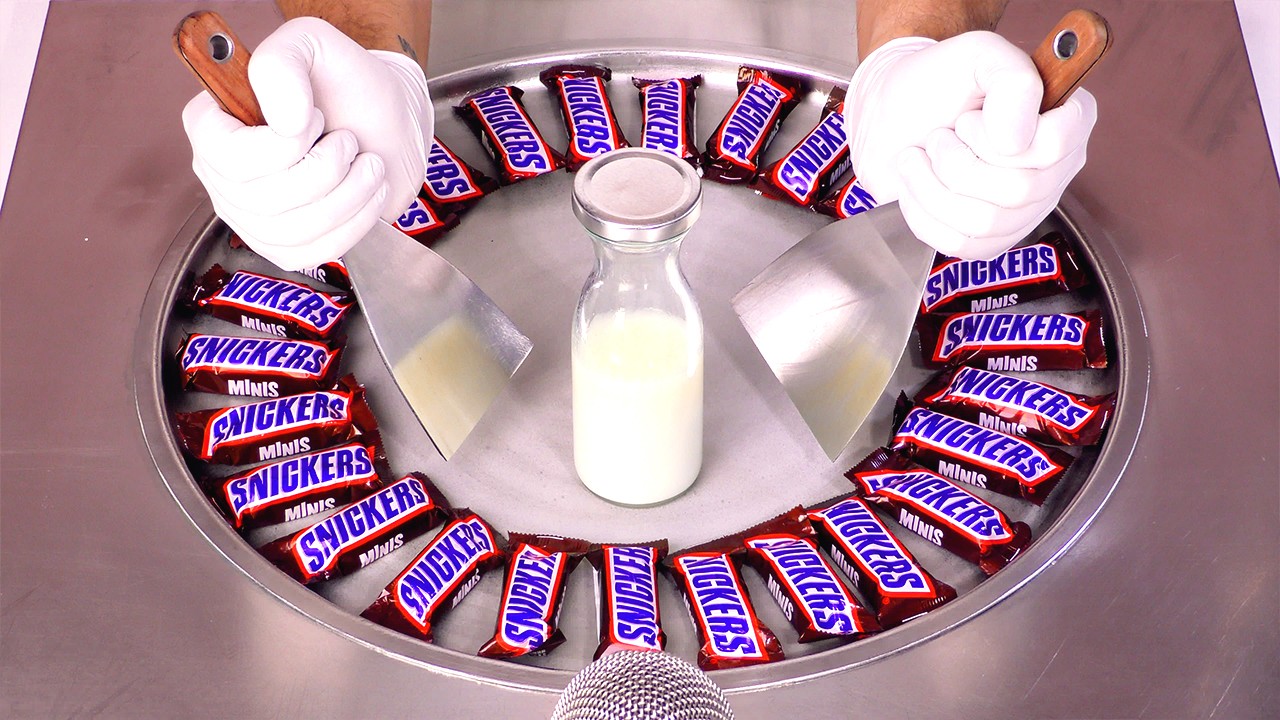 Как приготовить роллы с мороженым MASSIVE SNICKERS | АСМР (без разговоров)